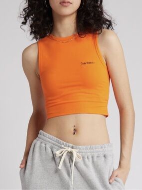 iets frans Super Crop Clean Tank in Dragon Fire Orange